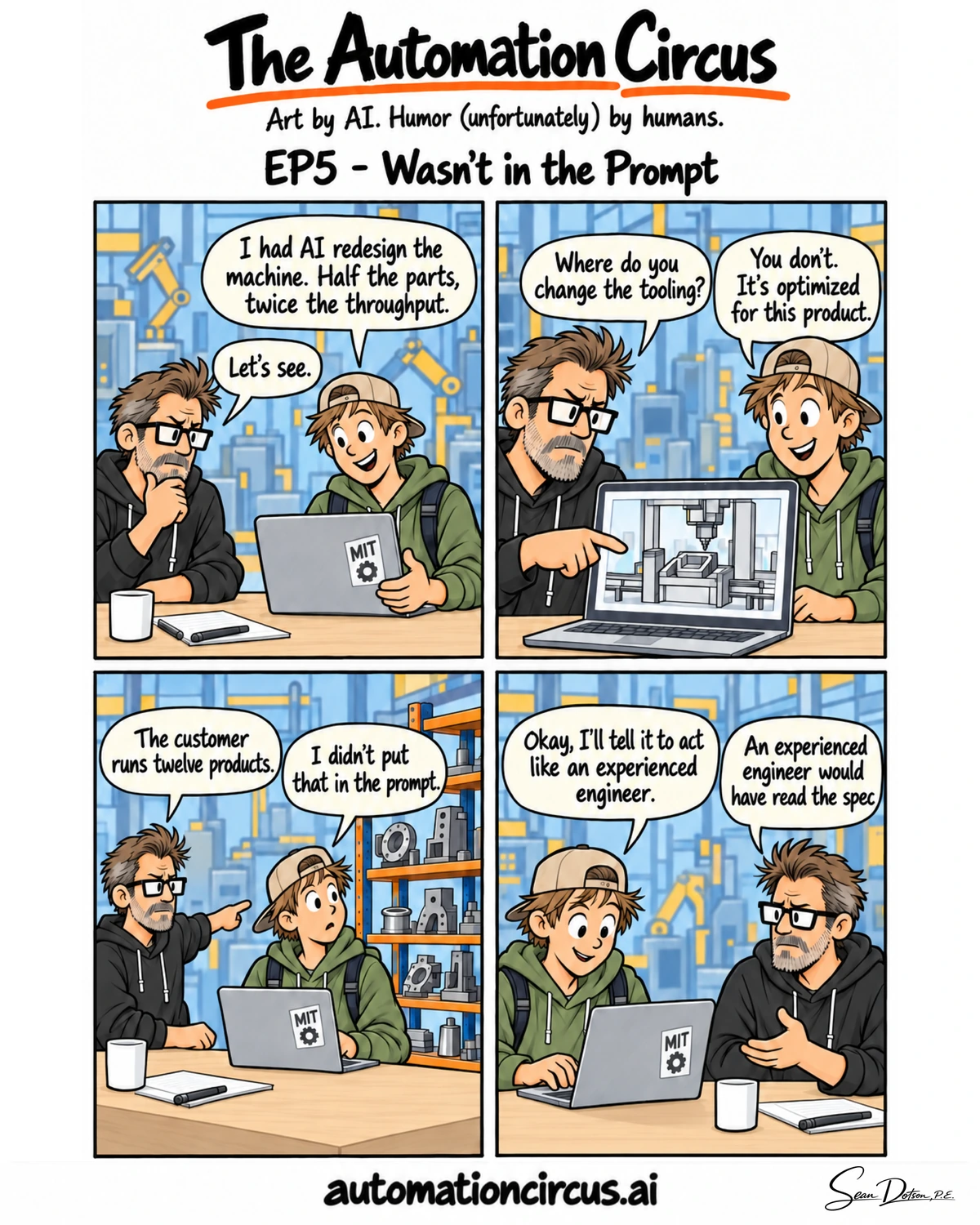 EP05 — Wasn’t in the Prompt. Complete four-panel strip.